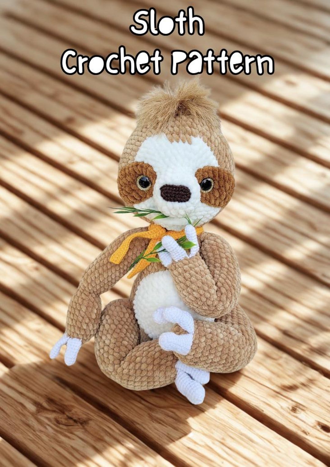 PDF Crochet Pattern | Cute Sloth - Fun Easy Beginner - Etsy