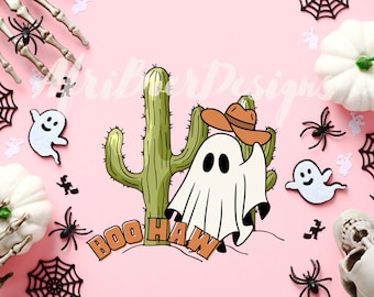 Boo Haw Ghost PNG | Cactus | Cowboy | Western