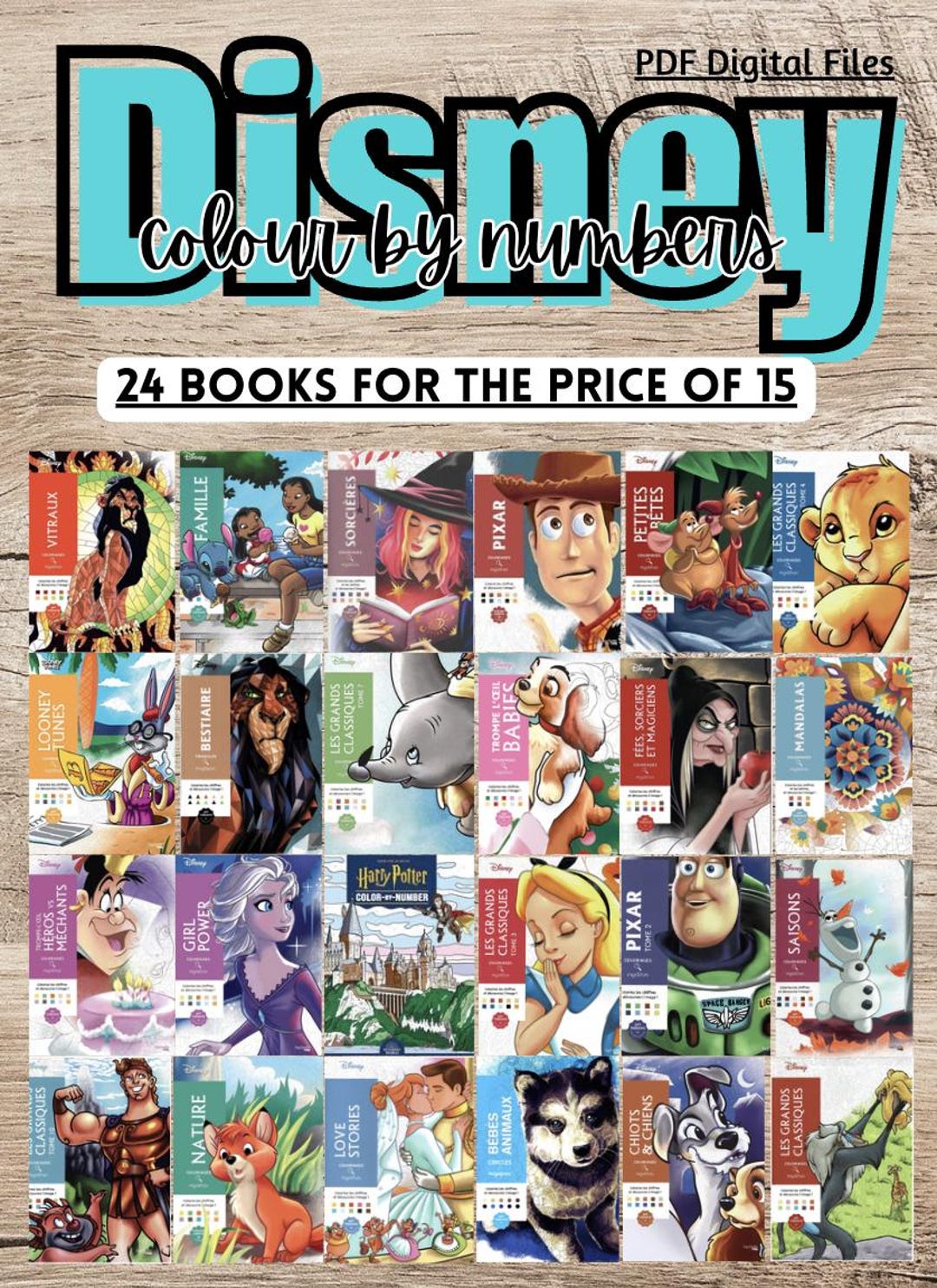 DIGITAL | Disney Color by Numbers | Mystery | 24 Books Price of 15 ...