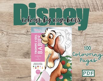 DIGITAL - Coloriages Mystères Disney - Trompe l'oeil Babies -  Colour By Numbers