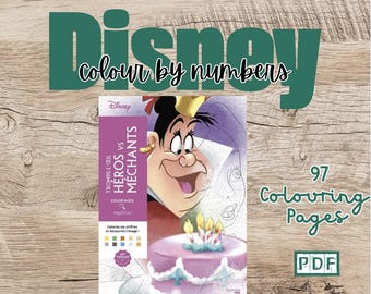 DIGITAL | Disney Mystery Colouring Pages - Heroes vs Villains Trompe l'oeil | 97 Colouring Pages