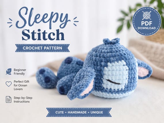 9 Stitch Crochet Patterns 7 Crochet Pattern Sleeping Stitch Lilo & Stitch