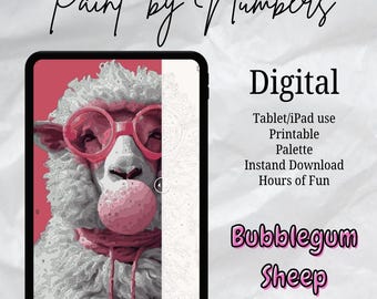 Digital | Paint By Numbers Bubblegum Sheep
