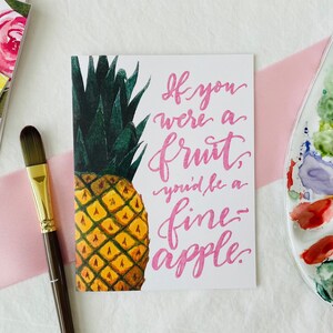 Cute Valentines Card, Galentine&#39;s card, Funny Valentine, Pineapple Card