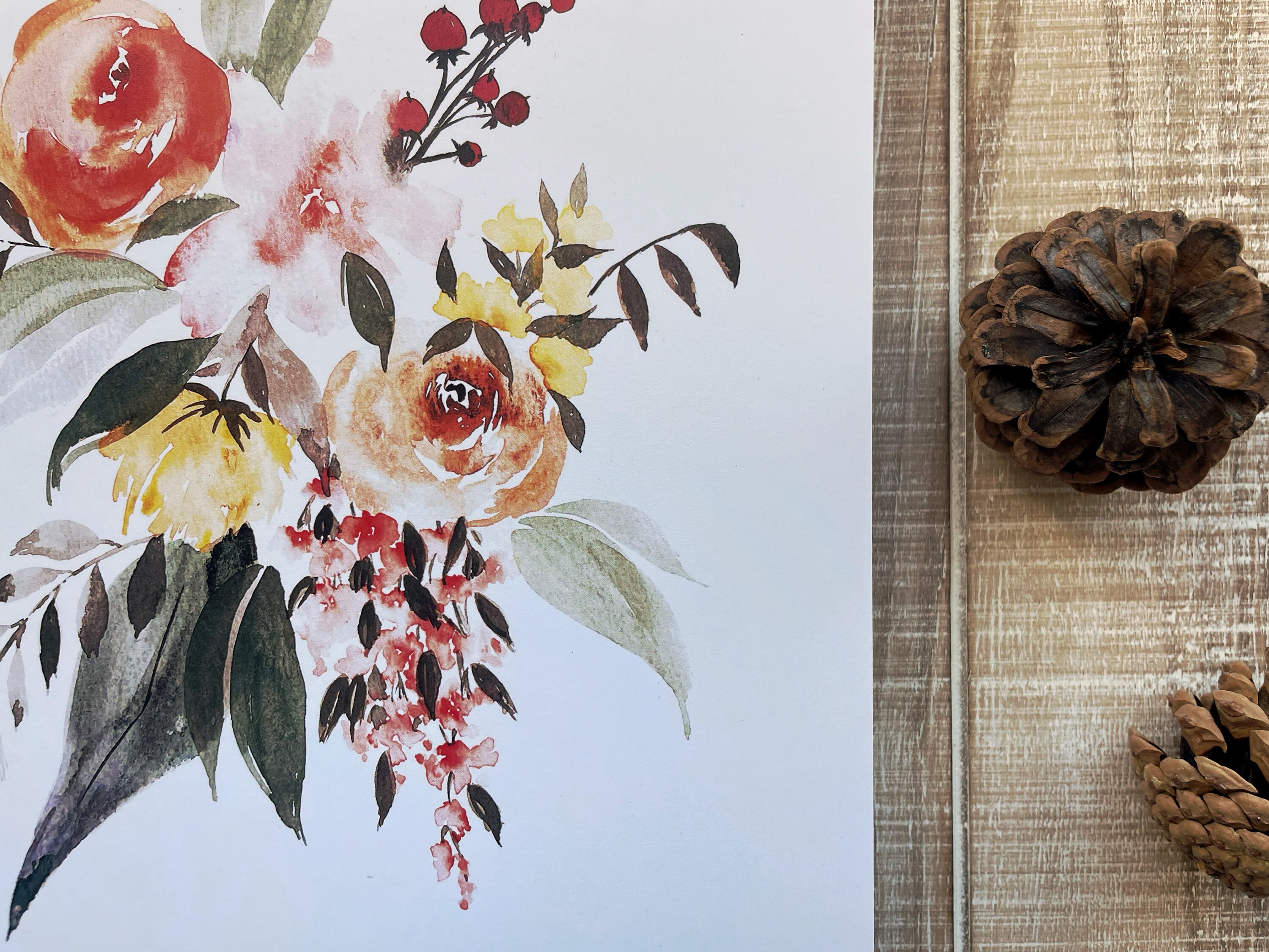Floral Watercolor Print: Rose Bouquet Art, 8x10 - Etsy