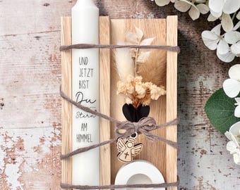 Trostlicht, Geschenk, Stabkerze mit Spruch, Trost, Trauer, Trauerkerze