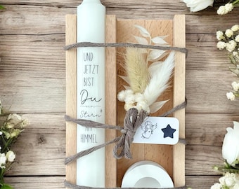 Trostlicht, Geschenk, Stabkerze mit Spruch, Trost, Trauer, Trauerkerze