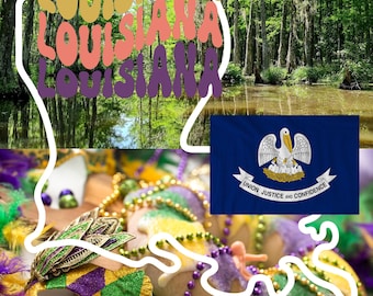 Louisiana Diamond Painting Kit - Collect All 50 States, Sparkling Art for Travelers and Crafters