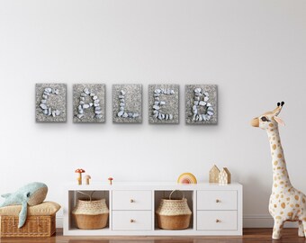 Rock Alphabet Photo Prints in Gray