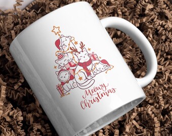 Festive Cat-Themed Holiday Decor and Wearables Digital Download