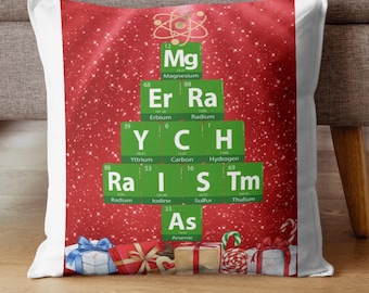 Chemistry-Inspired Christmas Décor and Wearables: Green Periodic Table Tree