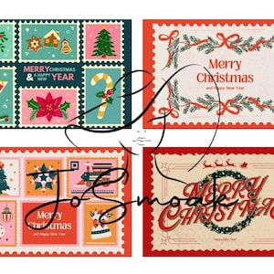 Einzigartiges Feiertags-Grußkarten-Set mit festlichen Designs