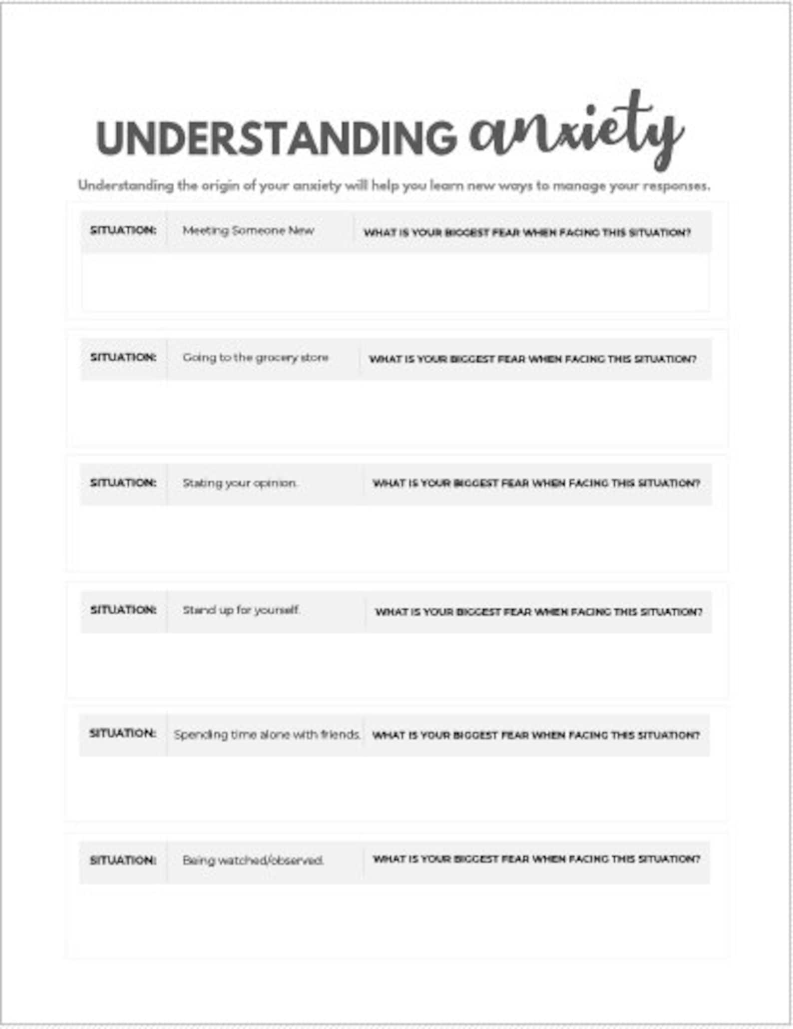 Printable Anxiety Tracker Etsy Printable Anxiety Tracker Etsy
