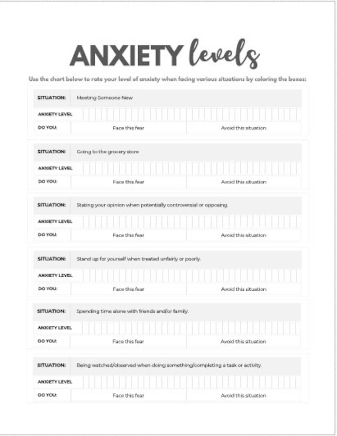 Mental Health Journal, Mental Health Tracker, Anxiety Journal, Anxiety ...