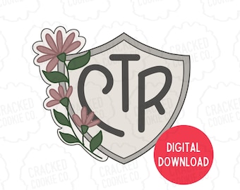 CTR シールドと花柄クッキーカッター - STL ファイル - INSTANT