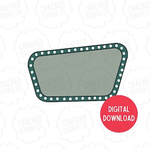 Retro Plaque TWO Cookie Cutter- STL File- INSTANT