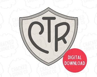 CTR Shield Cookie Cutter- Baptism- STL File- INSTANT