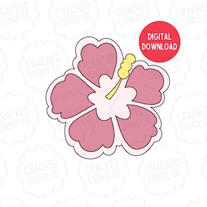 Hibiskus Blume Keksausstecher- STL Datei- SOFORT