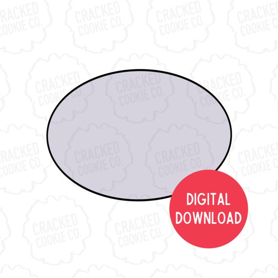 Oval Cookie Cutter STL File INSTANT Etsy