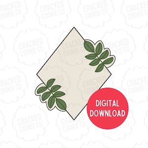 Diamant met groen Koekjessnijder- STL-bestand- INSTANT