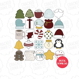 Christmas Cookie Cutters MINI Set- Advent- STL Files- INSTANT