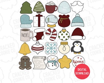 Christmas Cookie Cutters MINI Set- Advent- STL Files- INSTANT