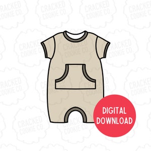 Romper Onesie Cookie Cutter- STL File- INSTANT