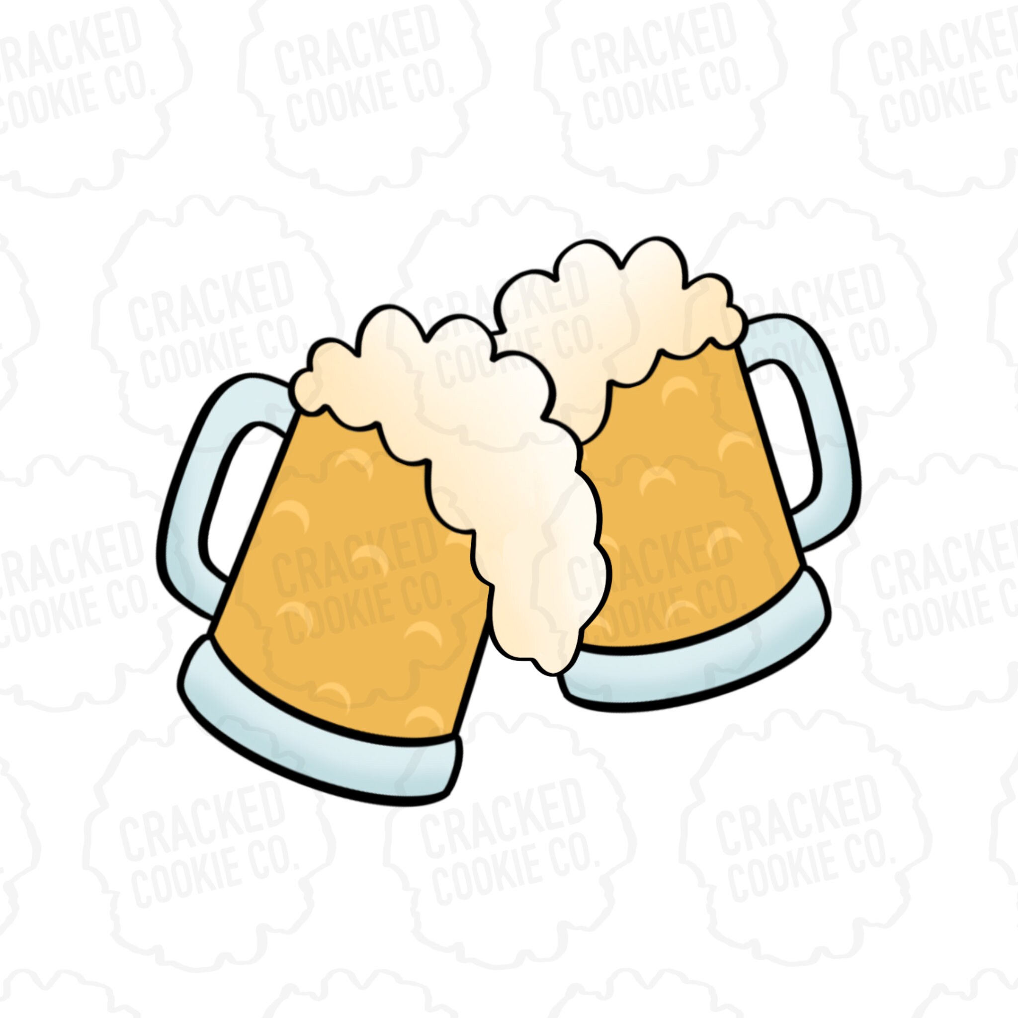 Double Beer Stein Cookie Cutter Etsy