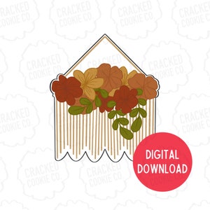 Floral Wall Decor Cookie Cutter- STL File- INSTANT