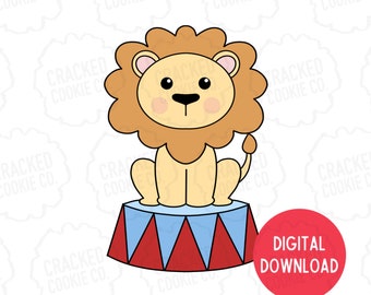 Cortador de galletas Circus Lion- Archivo STL- INSTANT