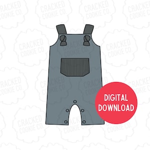 Baby Overalls ONE Cookie Cutter- STL File- INSTANT