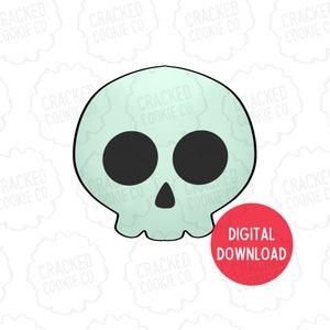 Chubby Skull Cookie Cutter- STL File- INSTANT