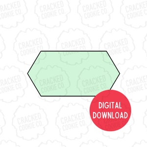 Skinny Long Hexagon Cookie Cutter- STL File- INSTANT