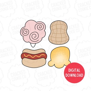 MINI Circus Cookie Cutters- Set of 4- STL File- INSTANT