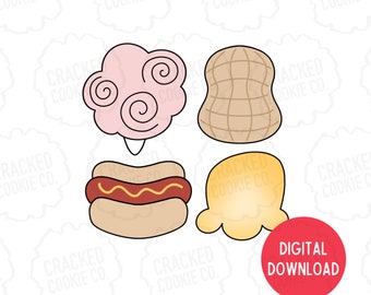 MINI Circus Cookie Cutters- Set of 4- STL File- INSTANT