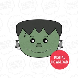 Cutie Frankenstein Head Cookie Cutter- STL File- INSTANT
