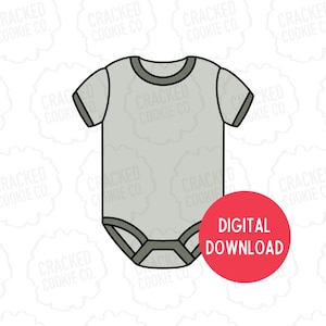 Simple Baby Onesie Cookie Cutter- STL File- INSTANT