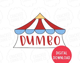 Circus Tent Plaque Cookie Cutter- STL File- INSTANT