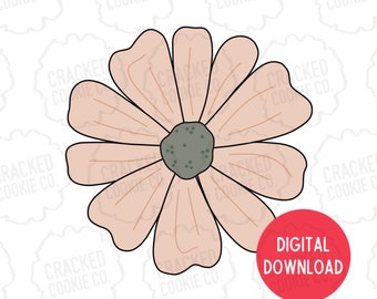 Ruffled Daisy Cookie Cutter- STL File- INSTANT