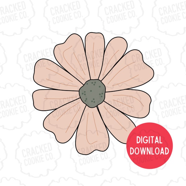 Ruffled Daisy Cookie Cutter- STL File- INSTANT