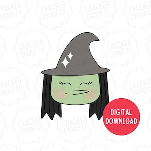 Cutie Witch Head Cookie Cutter- STL File- INSTANT