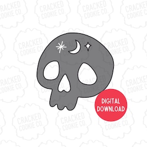 Skull TWO Cookie Cutter- STL File- INSTANT
