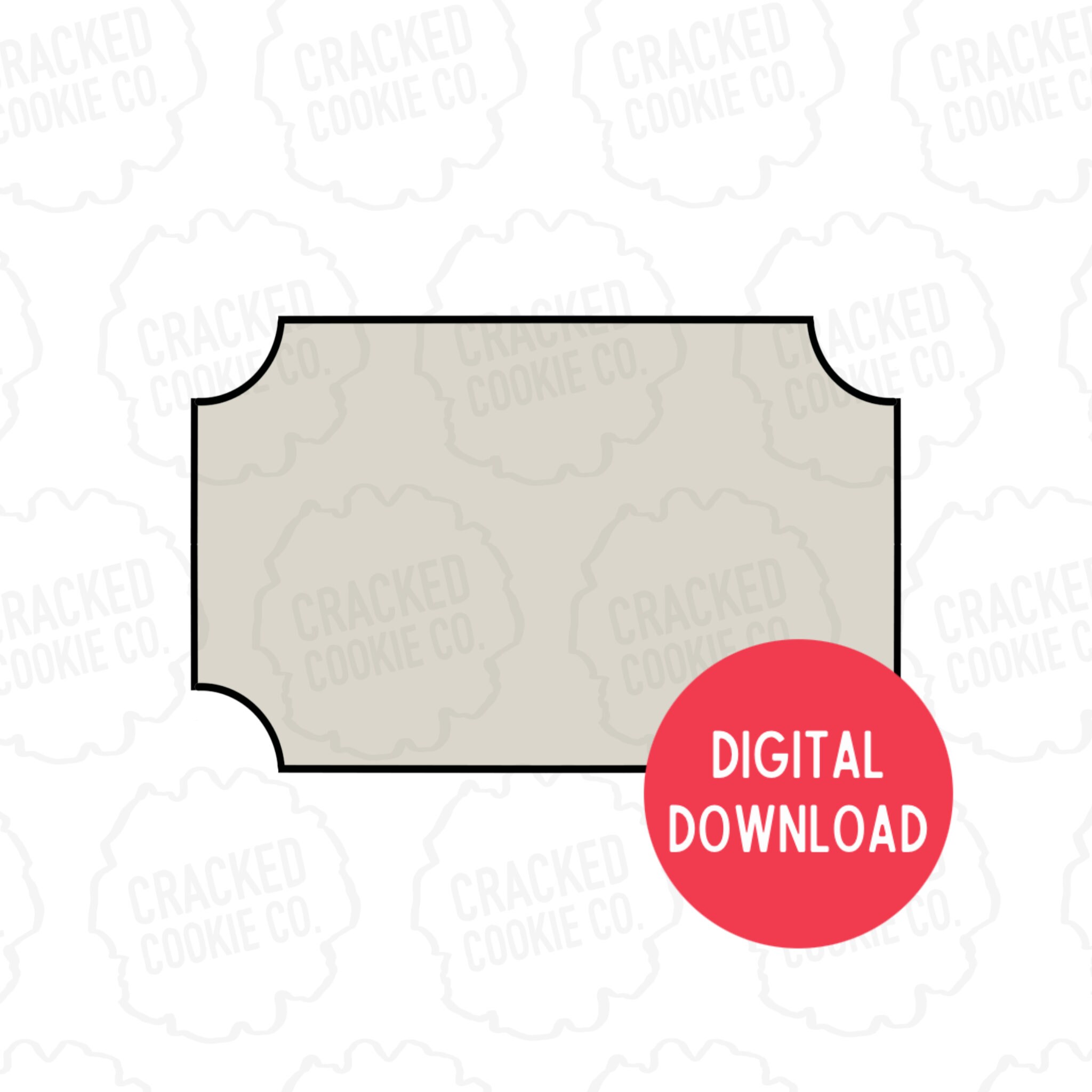 Fancy Rectangle Cookie Cutter- STL File- INSTANT