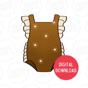 Boho Baby Romper Cookie Cutter- STL File- INSTANT