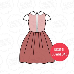 Mädchenkleid #2 Keksausstecher- STL Datei- SOFORT