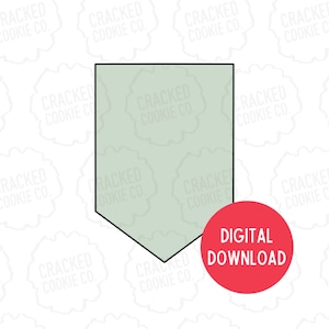 Single Banner Cookie Cutter- STL File- INSTANT