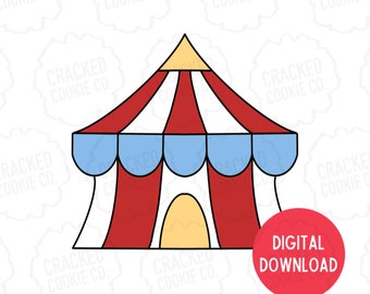 Circus Tent Cookie Cutter- STL File- INSTANT