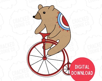 Circus Bear Cookie Cutter- STL File- INSTANT