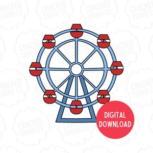 Ferris Wheel Cookie Cutter- STL File- INSTANT