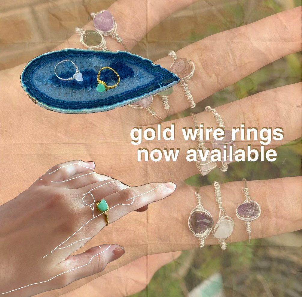 Handmade Wire Wrapped Crystal Ring. - Etsy Australia